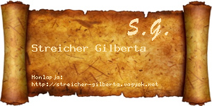 Streicher Gilberta névjegykártya